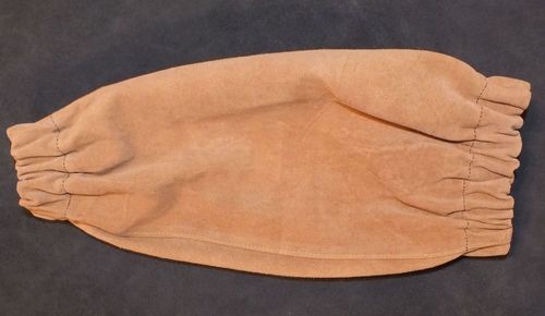 REN-031/D45/S26 - Rękaw roboczy krótki skórzany z dwoiny bydlęcej - długość 45cm, szerokość 26cm - obrazek 2