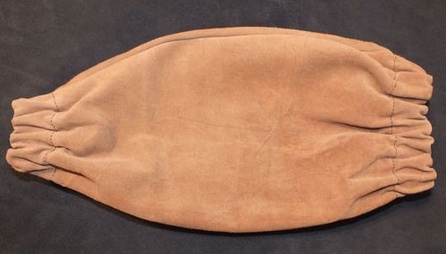 REN-031/D45/S26 - Rękaw roboczy krótki skórzany z dwoiny bydlęcej - długość 45cm, szerokość 26cm