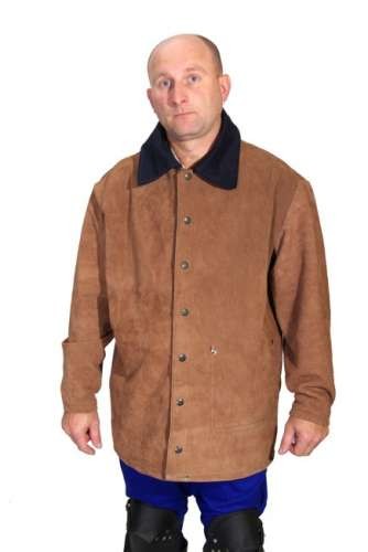 REN-014 - Kurtka robocza skórzana z dwoiny bydlęcej