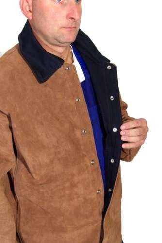 REN-014 - Kurtka robocza skórzana z dwoiny bydlęcej - obrazek 5
