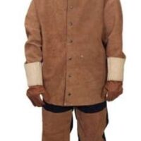 REN-017/A - Ubranie robocze skórzane z dwoiny bydlęcej (spodnie ogrodniczki)